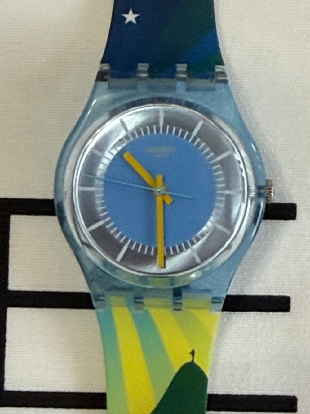 Swatch Gent "Cartolina" GS147 Rio 2016
Olympics Watch - NEW w/ Box & Case
